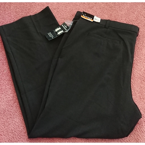 George Pants - Womens Soft Black George Tummy Slimming Dress Pant